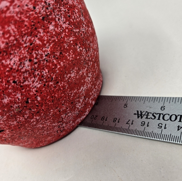 R.D. Guillen Handmade Studio Pottery Red Pink Splash Of Black Primitive Look - Picture 10 of 10